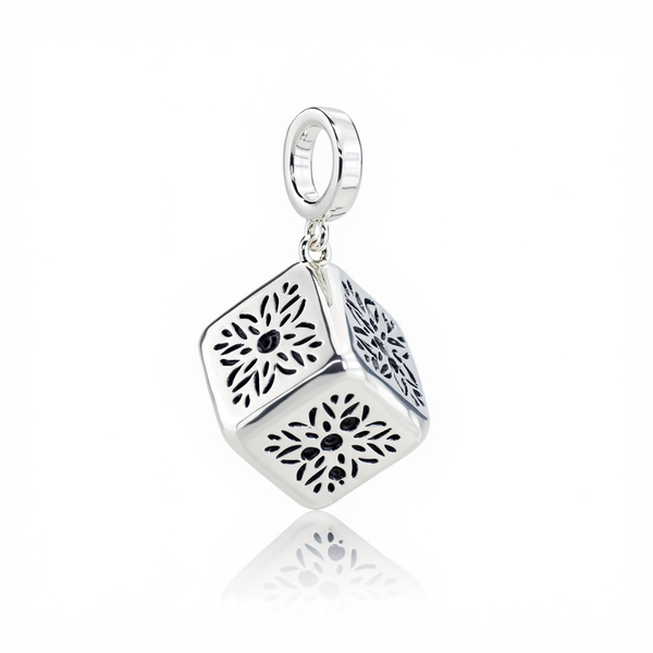 Berloque Prata Dado 3D AMARTY